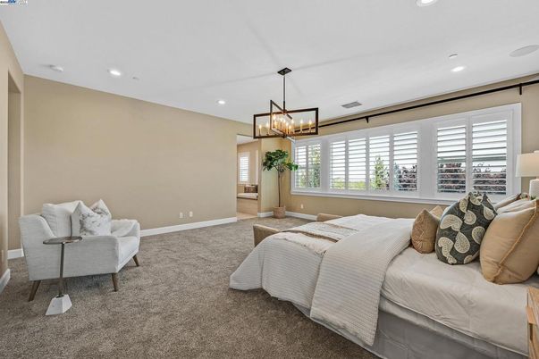 Bedroom, Chandelier, Interior, Recessed Lighting