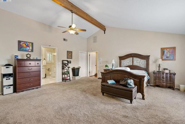 Bedroom, Interior, Wooden Beams