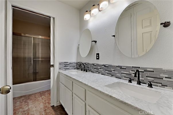 Bathroom, Dual Sink Vanities, Glass Shower, Interior