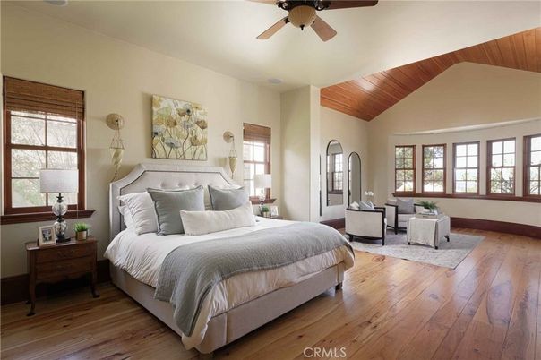Bedroom, Interior, Wooden Ceilings, Wood Texture Flooring