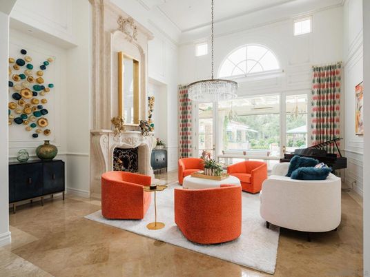Chandelier, Fireplace, Interior, Living room, Pendant Lights