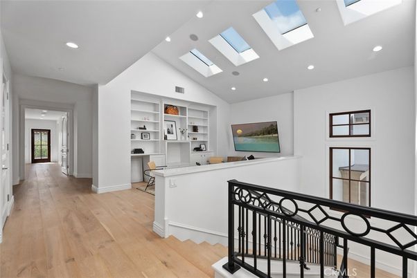 Glass Ceilings, Interior, Recessed Lighting, Wood Texture Flooring
