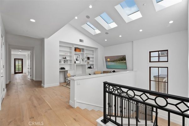 Glass Ceilings, Interior, Recessed Lighting, Wood Texture Flooring