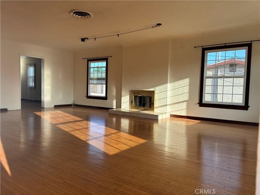 Empty room, Fireplace, Interior, Wood Texture Flooring