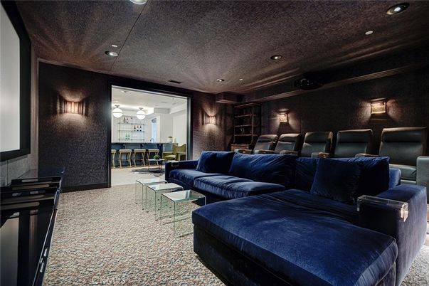 Home Theatre Room, Interior, Projection Screen, Recessed Lighting, Theatre Room