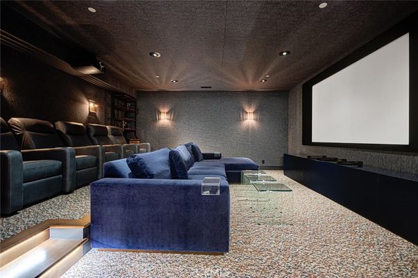 Home Theatre Room, Interior, Projection Screen, Recessed Lighting, Theatre Room