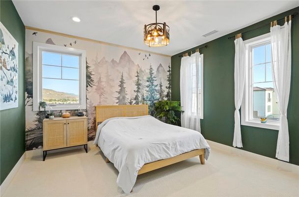 Bedroom, Interior, Pendant Lights, Recessed Lighting