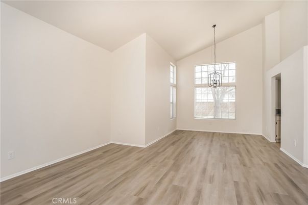 Empty room, Interior, Pendant Lights, Wood Texture Flooring