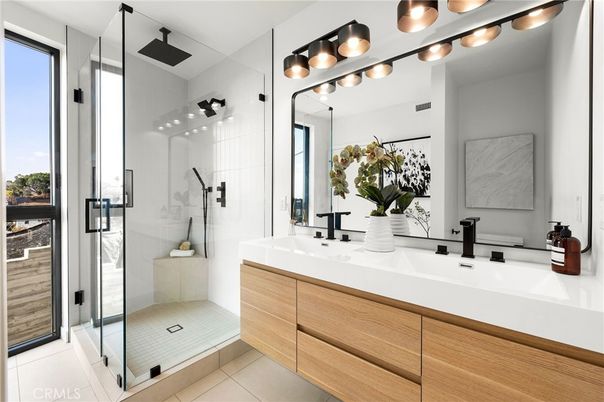 Bathroom, Dual Sink Vanities, Glass Shower, Interior