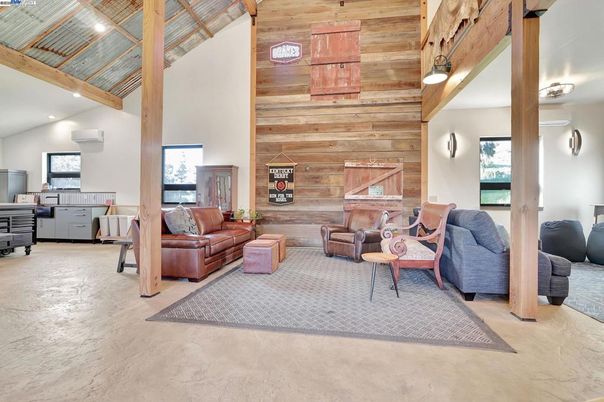 Interior, Living room, Recessed Lighting, Wooden Walls
