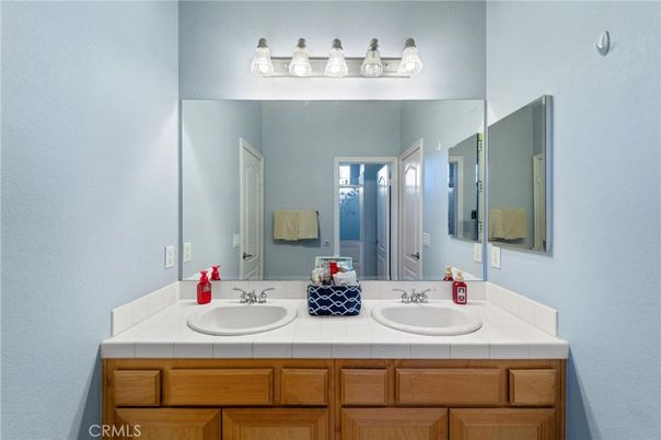 Bathroom, Dual Sink Vanities, Interior, Tile Countertops