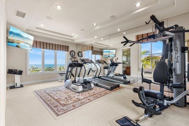 Fitness Equipment, Gym, Interior, Recessed Lighting, Water