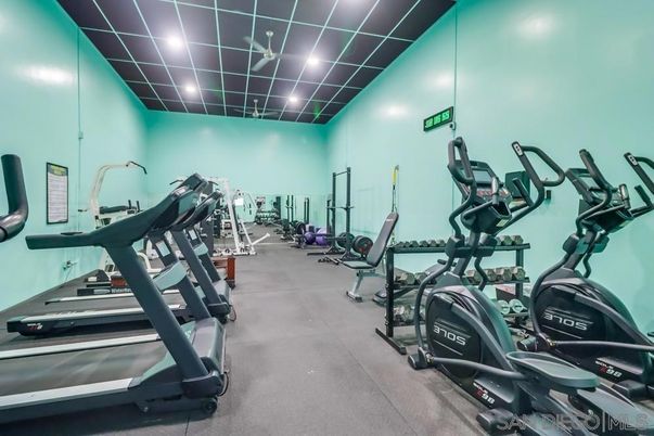 Fitness Equipment, Gym, Interior, Recessed Lighting