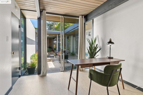 Home Office, Interior, Wooden Ceilings, Wood Texture Flooring