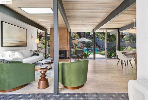 Dining room, Fireplace, Interior, Living room, Wooden Ceilings, Wood Texture Flooring