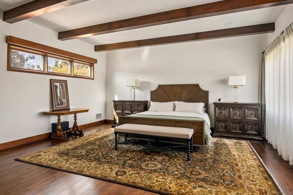 Bedroom, Interior, Wooden Beams, Wood Texture Flooring