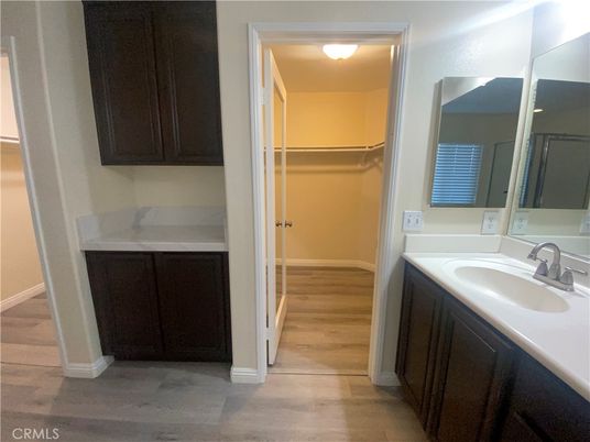 Bathroom, Dual Sink Vanities, Interior, Walk-in Closets, Wood Texture Flooring