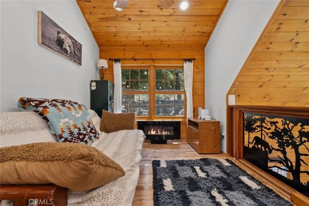 Fireplace, Interior, Living room, Recessed Lighting, Wooden Ceilings, Wood Texture Flooring, Wooden Walls