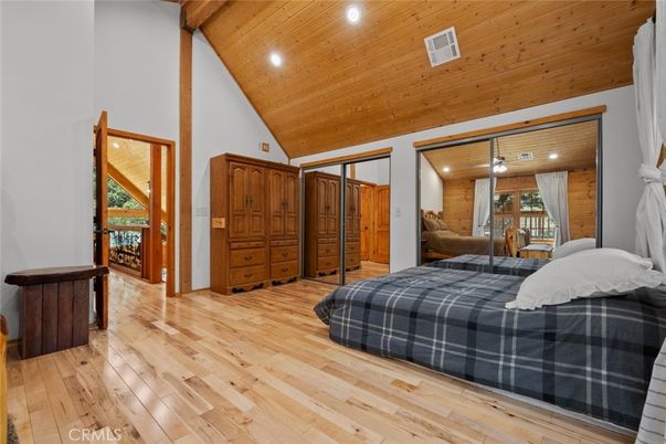 Bedroom, Interior, Recessed Lighting, Wooden Ceilings, Wood Texture Flooring