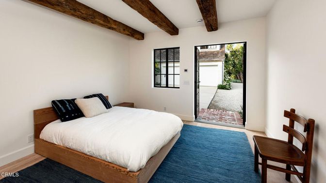 Bedroom, Interior, Wooden Beams, Wood Texture Flooring