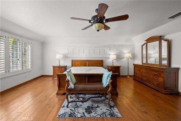 Bedroom, Fireplace, Interior, Wood Texture Flooring