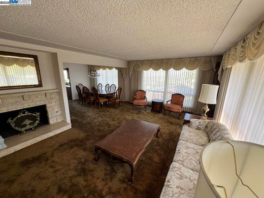 Dining room, Fireplace, Interior, Living room