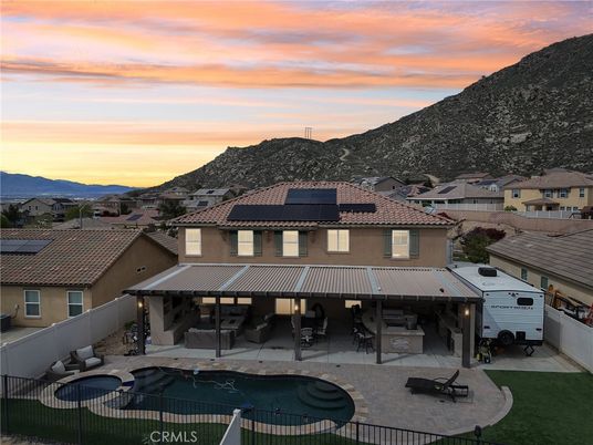 Exterior, Pool, Solar Panels