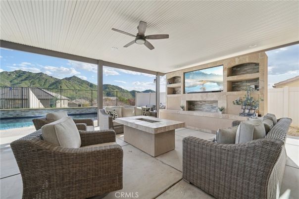 Exterior, Fireplace, Pool