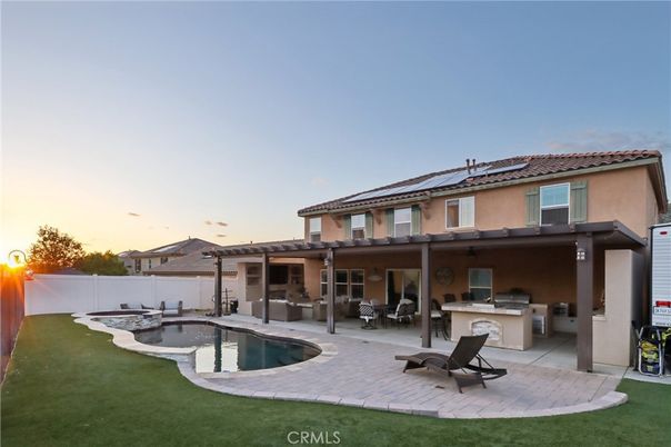 Exterior, Pool, Solar Panels