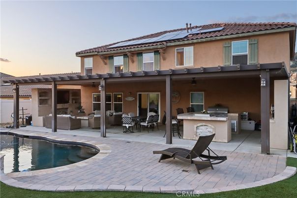 Exterior, Pool, Solar Panels
