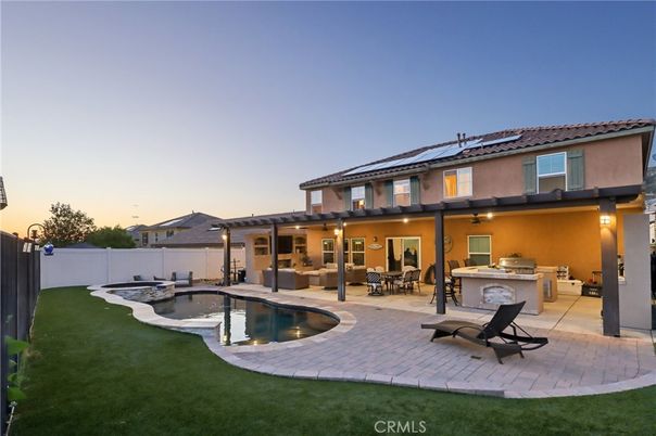 Exterior, Pool, Solar Panels