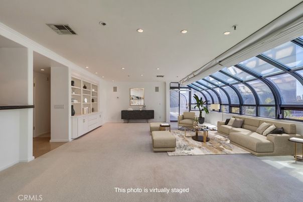 Glass Ceilings, Interior, Living room, Recessed Lighting, Sun Room