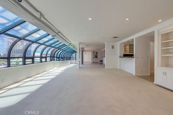 Empty room, Glass Ceilings, Interior, Recessed Lighting