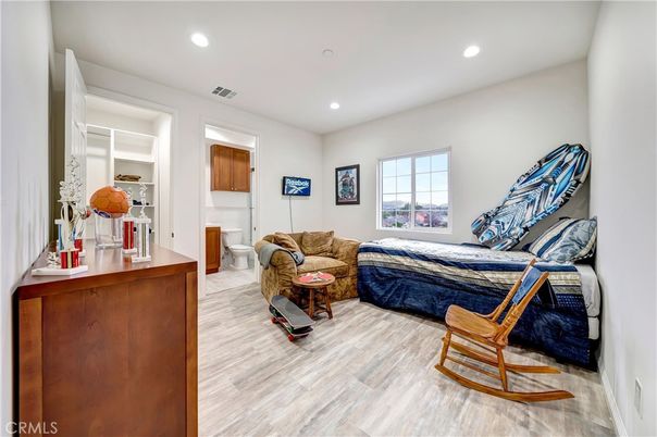Bathroom, Interior, Recessed Lighting, Wood Texture Flooring