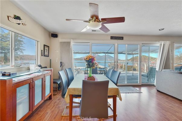 Dining room, Interior, Recessed Lighting, Water, Wood Texture Flooring