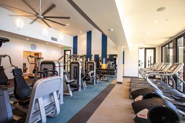 Fitness Equipment, Gym, Interior, Recessed Lighting