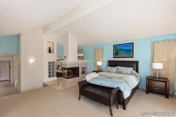 Bedroom, Fireplace, Interior, Recessed Lighting