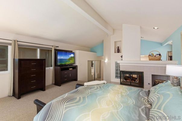 Bedroom, Fireplace, Interior, Recessed Lighting