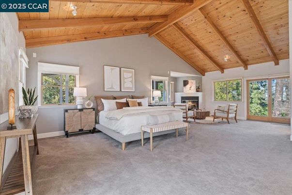 Bedroom, Fireplace, Interior, Wooden Beams, Wooden Ceilings