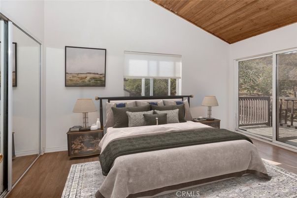 Bedroom, Interior, Wooden Ceilings, Wood Texture Flooring