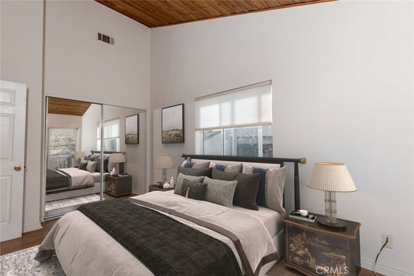 Bedroom, Interior, Wooden Ceilings, Wood Texture Flooring