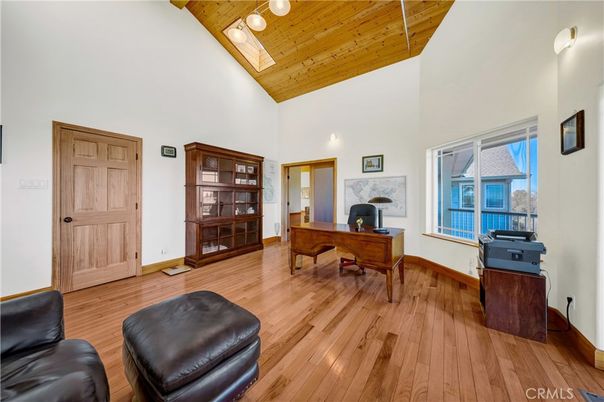 Home Office, Interior, Wooden Ceilings, Wood Texture Flooring