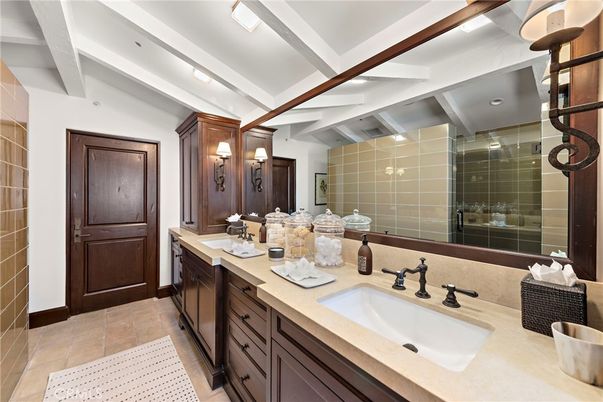 Bathroom, Dual Sink Vanities, Glass Shower, Interior