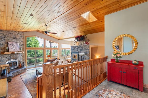 Fireplace, Interior, Stone Walls, Wooden Ceilings, Wood Texture Flooring