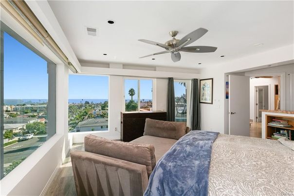 Bedroom, Interior, Recessed Lighting, Water, Wood Texture Flooring
