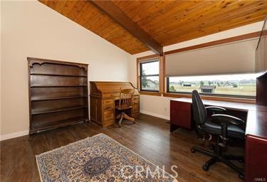 Home Office, Interior, Wooden Beams, Wooden Ceilings, Wood Texture Flooring