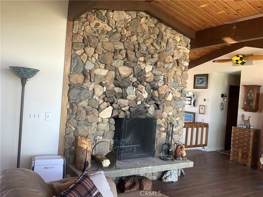 Fireplace, Interior, Stone Walls, Wooden Beams, Wooden Ceilings, Wood Texture Flooring