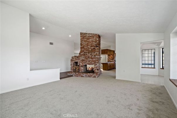 Empty room, Fireplace, Interior, Recessed Lighting