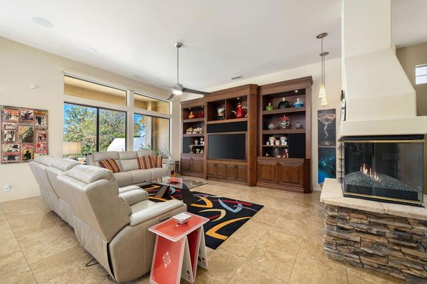 Fireplace, Interior, Living room, Pendant Lights