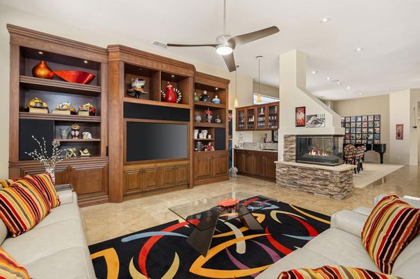 Fireplace, Interior, Living room, Pendant Lights, Recessed Lighting